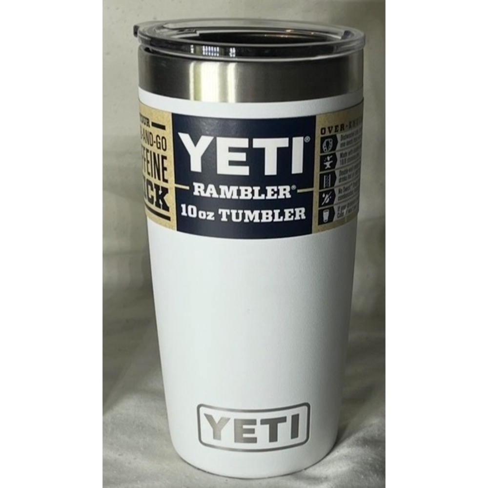 YETI Rambler 10 oz Tumbler White Stainless Steel Vacuum Insulated MagSlider Lid